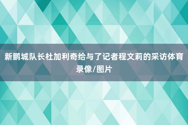 新鹏城队长杜加利奇给与了记者程文莉的采访体育录像/图片