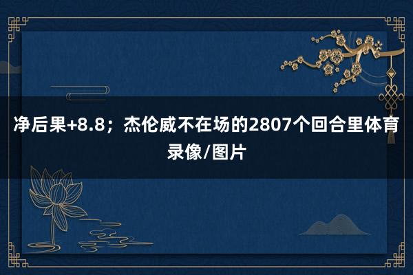 净后果+8.8；杰伦威不在场的2807个回合里体育录像/图片