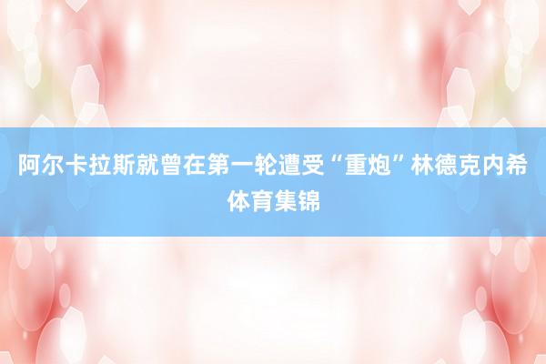 阿尔卡拉斯就曾在第一轮遭受“重炮”林德克内希体育集锦