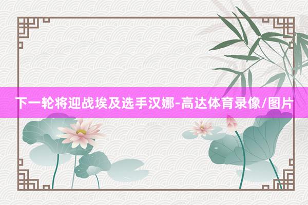 下一轮将迎战埃及选手汉娜-高达体育录像/图片