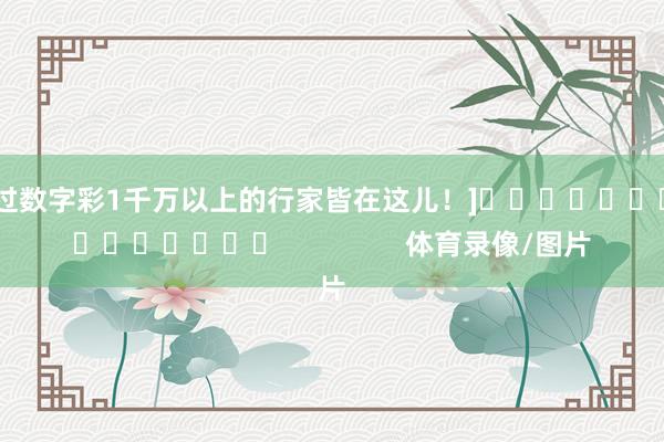 中过数字彩1千万以上的行家皆在这儿！]　　															                体育录像/图片