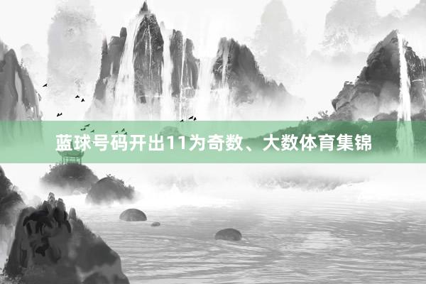 蓝球号码开出11为奇数、大数体育集锦
