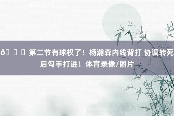 😍第二节有球权了！杨瀚森内线背打 协调转死后勾手打进！体育录像/图片